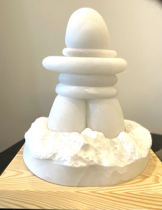 INUKSHUK ALABASTER SOAPSTONE LAMP