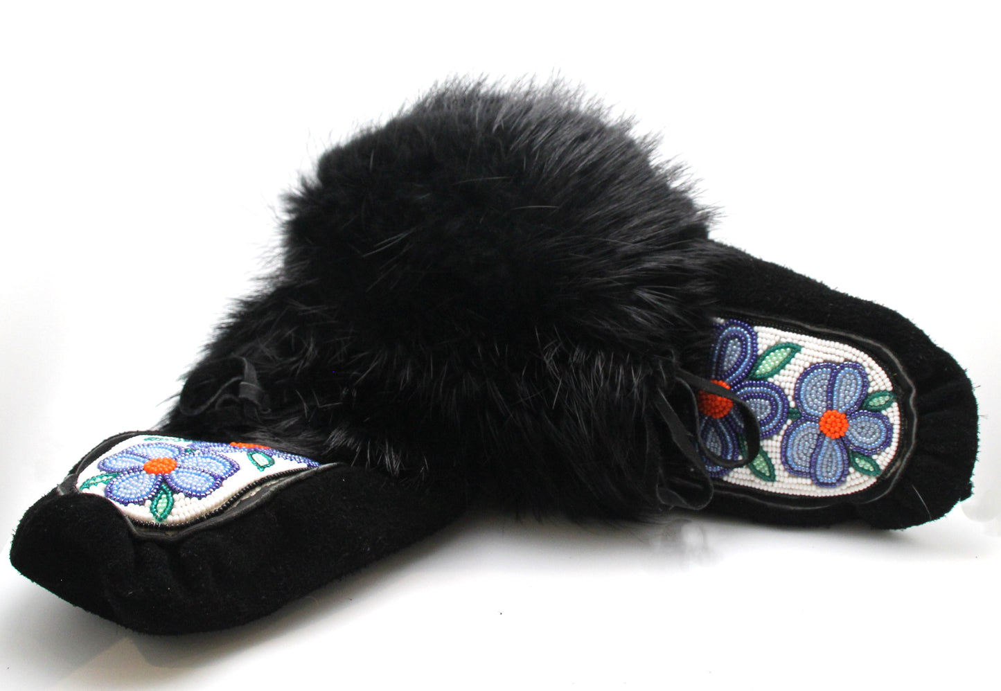 Black Beaded Slippers (Adult)