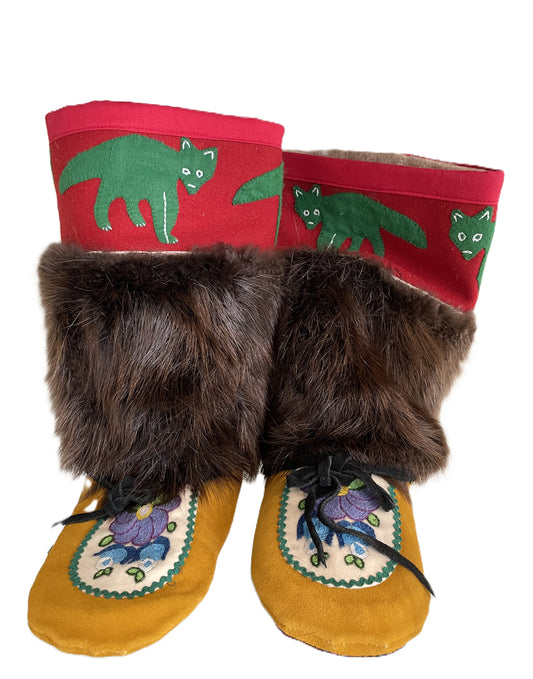 MENS MOOSEHIDE/BEAVER MUKLUKS
