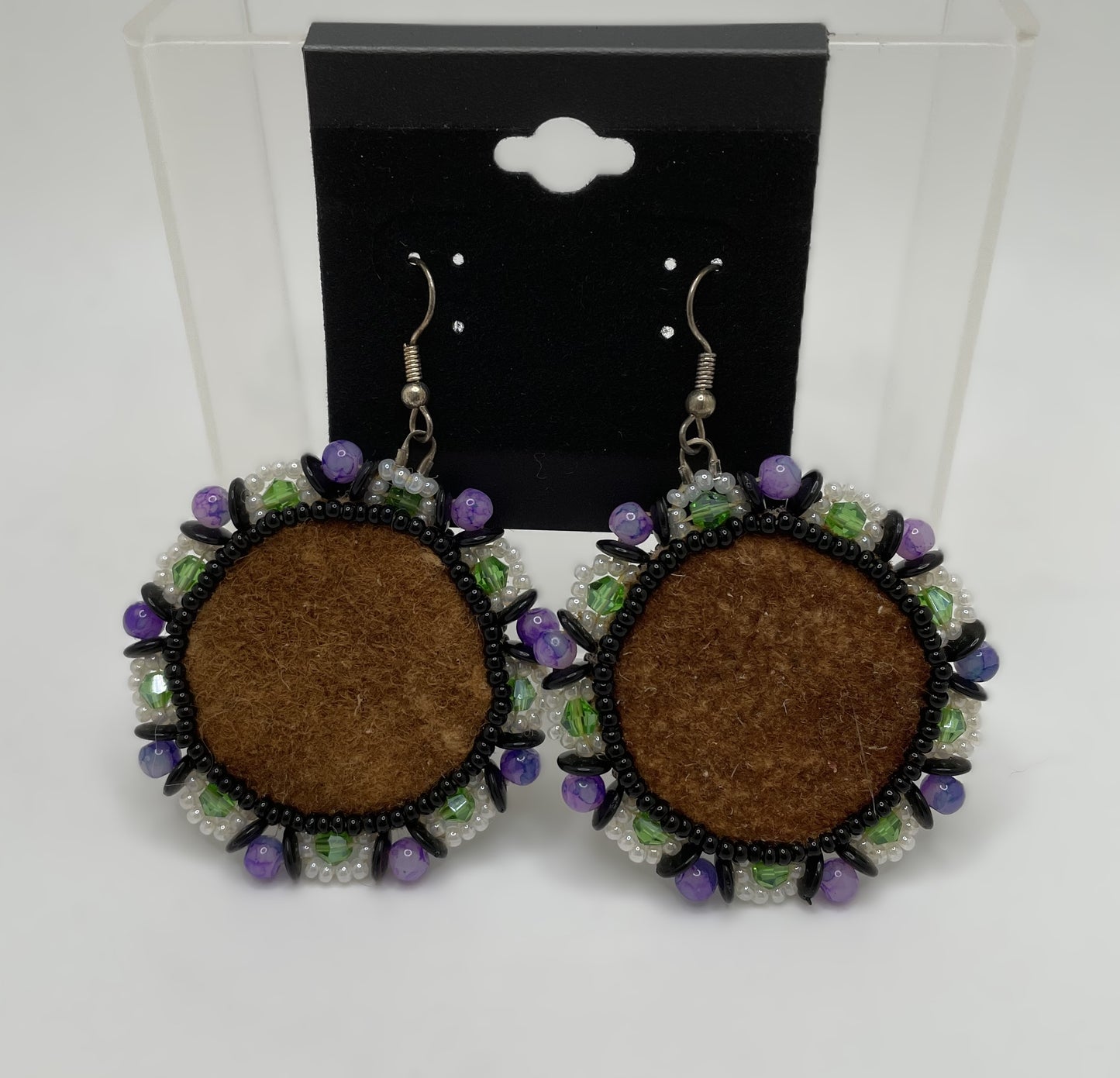 Beaded Moosehide Earrings