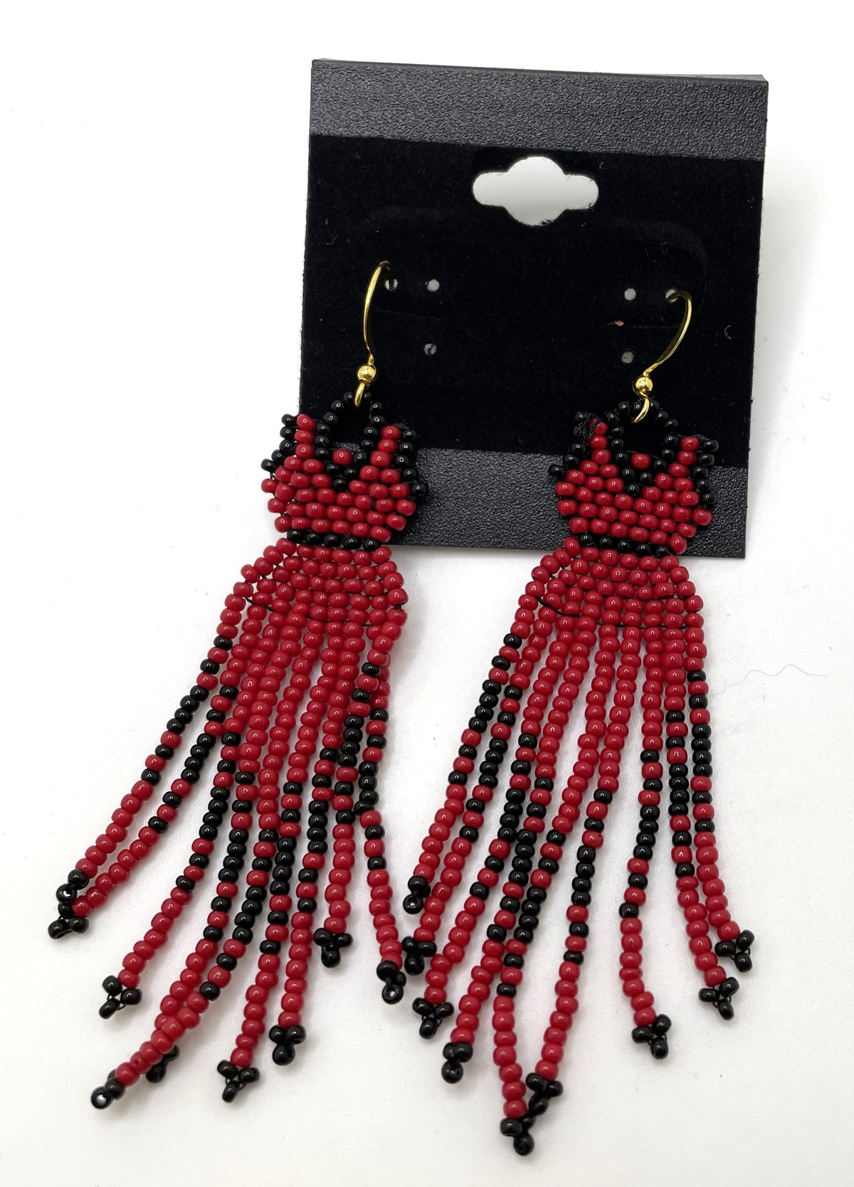 BEADED (MMIWG) RED DRESS EARRINGS
