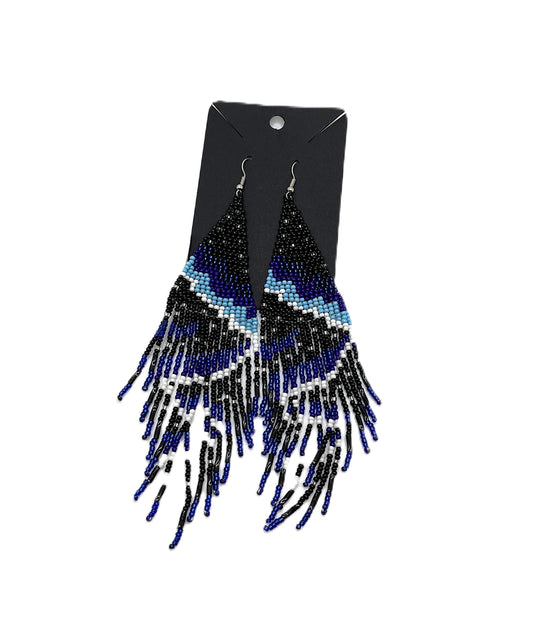 HAND BEADED NORTHERN LIGHTS EARRINGS