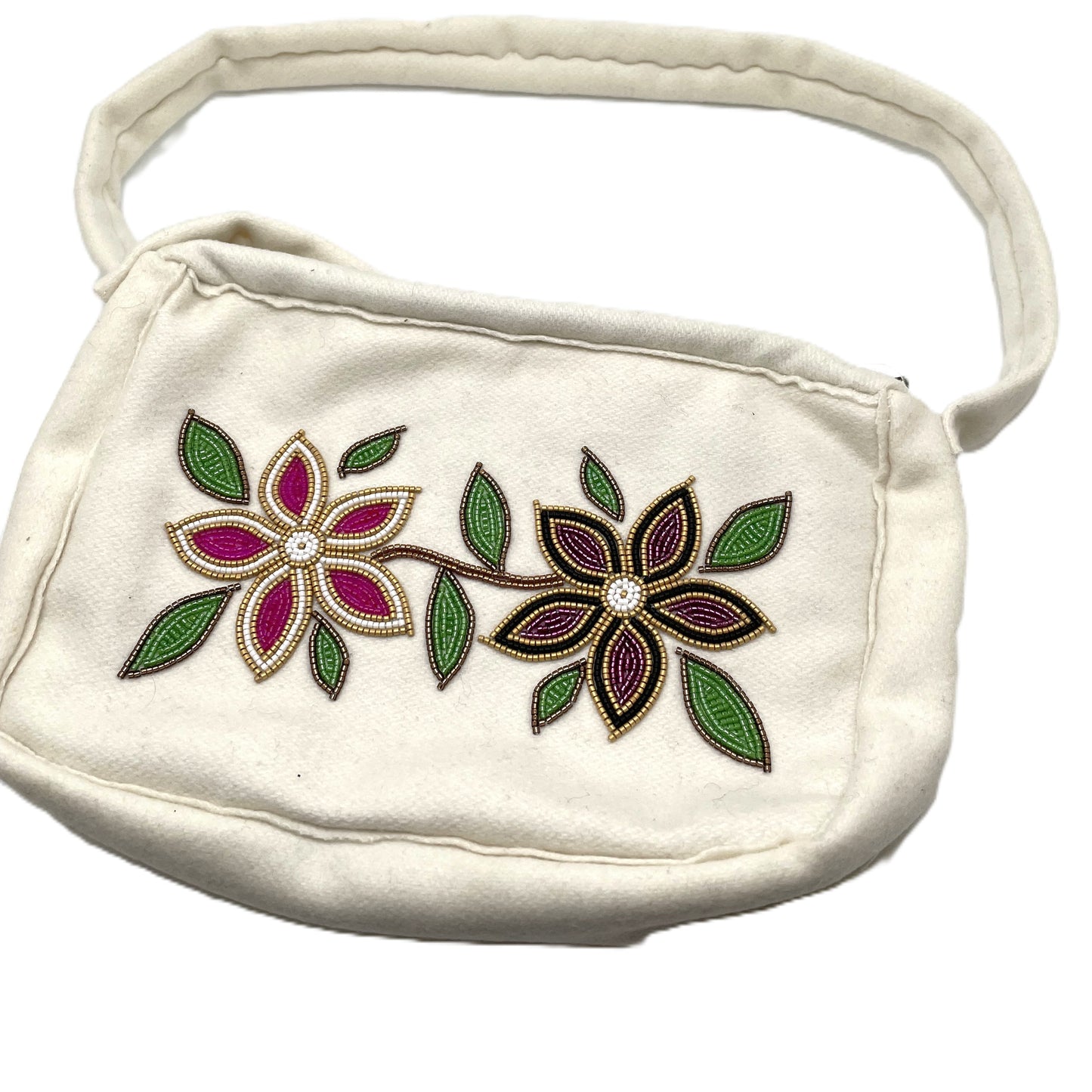 HAND CRAFTED BEADED SHOULDER PURSE