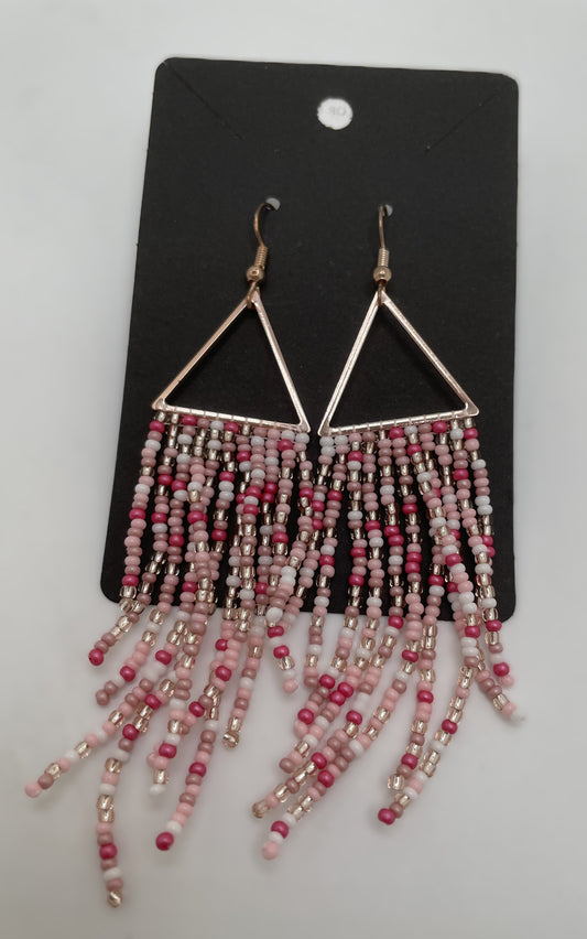 Triangle Beaded Earrings