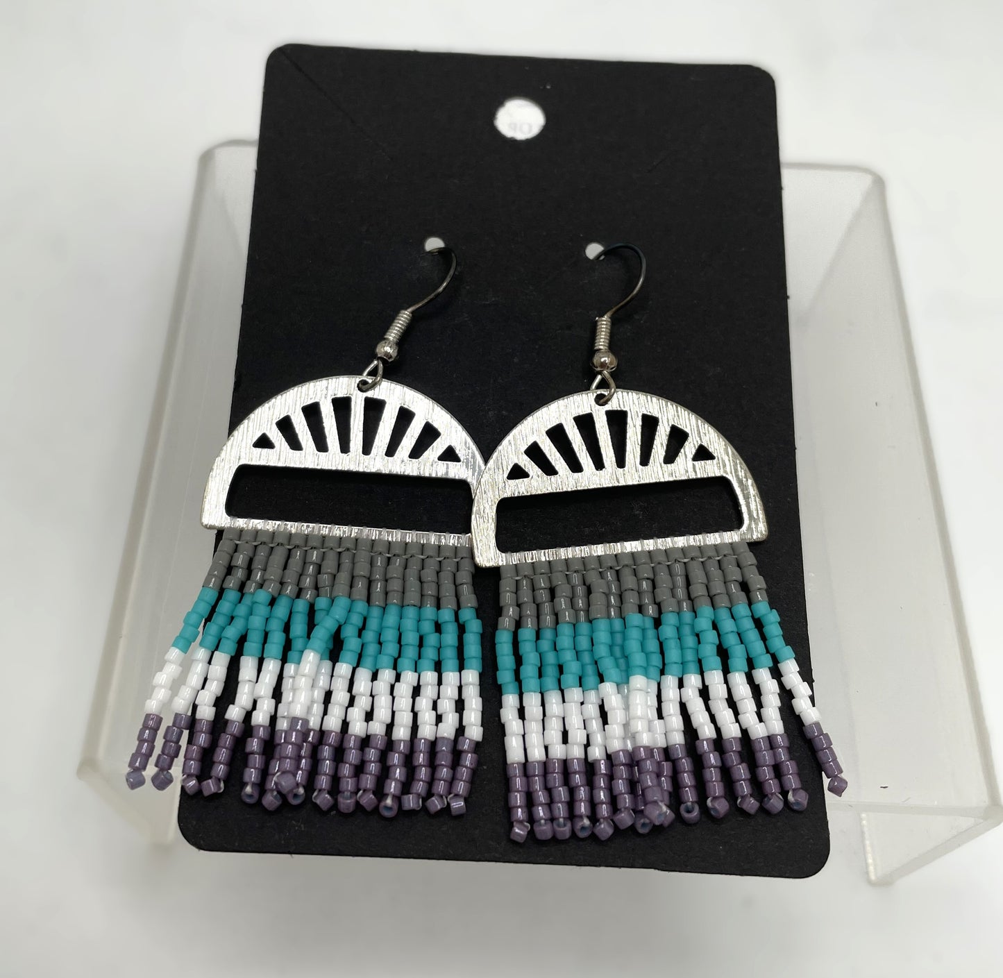 Half Circle Beaded Earrings