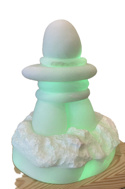 Inukshuk Alabaster Soapstone Lamp
