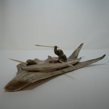 Load image into Gallery viewer, Hunter Norwhale - Caribou Antler Carving
